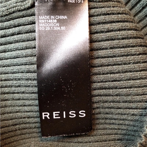 NWT Reiss Madison Dress MIDI Dark Green UK Size L - Picture 10 of 16